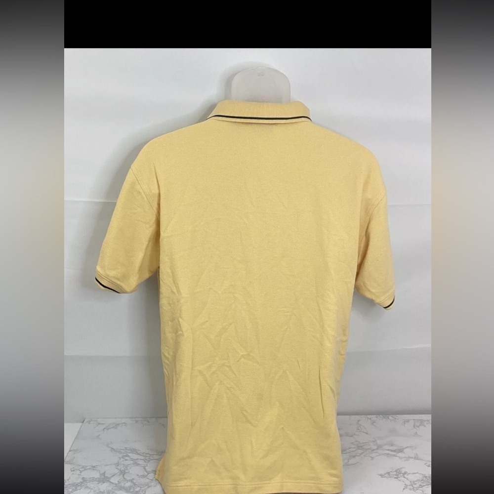 Van Heusen NATURE SWEET Company Polo Mens M Yellow Short Sleeve Shirt C​​​ - Picture 4 of 5